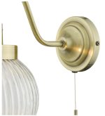 Tamara Wall Light Antique Brass Ribbed Glass - Image 4