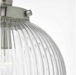 Tamara Wall Light Satin Nickel Ribbed Glass - Image 3