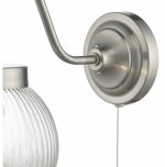 Tamara Wall Light Satin Nickel Ribbed Glass - Image 4