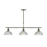 Dara 3lt Bar Pendant Antique Brass & Glass