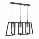 Dax 3lt Bar Pendant Black & Polished Chrome