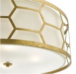 Epstein 4lt Pendant Gold With Ivory Shade & Glass Diffuser - Image 3