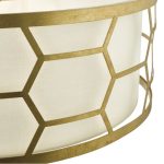 Epstein 4lt Pendant Gold With Ivory Shade & Glass Diffuser - Image 4