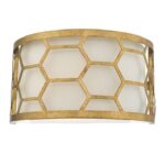 Epstein 1lt Wall Light Gold & Ivory