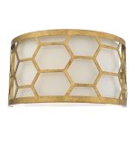 Epstein 1lt Wall Light Gold & Ivory