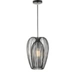 Ero 1lt Single Pendant Black & Chrome