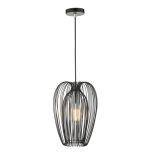 Ero 1lt Single Pendant Black & Chrome