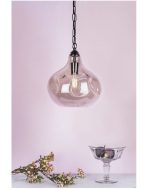 Esarosa 1lt Pendant Black Chrome & Smoked Glass - Image 4