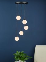Federico 5lt Cluster Pendant Black Opal Glass - Image 5