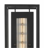 Felipe Wall Light Black & Ribbed Glass - Image 3