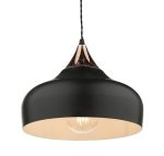 Gaucho 1lt Single Pendant Black & Copper - Image 3
