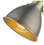 Governor Single Wall Spotlight Antique Chrome & Brass - Image 3