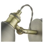 Governor Single Wall Spotlight Antique Chrome & Brass - Image 4
