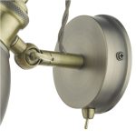 Governor Single Wall Spotlight Antique Chrome & Brass - Image 5