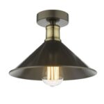 Jalen 1lt Flush Graphite Antique Brass