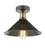 Jalen 1lt Flush Graphite Antique Brass