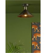 Jalen 1lt Flush Graphite Antique Brass - Image 4