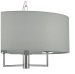 Jamelia 3lt Pendant Polished Chrome & Grey - Image 4