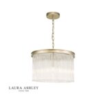 Laura Ashley Manon 3lt Pendant Champagne Clear Glass