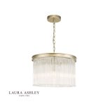Laura Ashley Manon 3lt Pendant Champagne Clear Glass