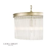 Laura Ashley Manon 3lt Pendant Champagne Clear Glass - Image 3