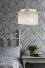Laura Ashley Manon 3lt Pendant Champagne Clear Glass - Image 5