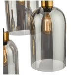 Alma 6lt Bar Pendant Matt Black Smoked Glass - Image 4