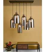 Alma 6lt Bar Pendant Matt Black Smoked Glass - Image 5