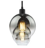 Lycia 3lt Bar Pendant Matt Black Ombre Smoked Glass - Image 4
