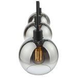 Lycia 3lt Bar Pendant Matt Black Ombre Smoked Glass - Image 5
