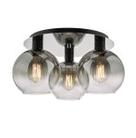 Lycia 3lt Flush Matt Black Smoked Ombre Glass
