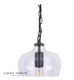 Laura Ashley Ockley Bottle Pendant Glass & Matt Black - Image 3