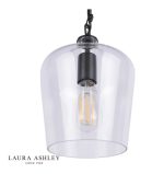 Laura Ashley Ockley Bottle Pendant Glass & Matt Black - Image 4
