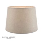 Laura Ashley Bacall Linen Empire Drum Shade Silver 25cm/10 inch