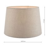Laura Ashley Bacall Linen Empire Drum Shade Silver 25cm/10 inch - Image 4