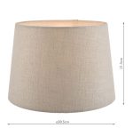 Laura Ashley Bacall Linen Empire Drum Shade Silver 30cm/12 inch - Image 4