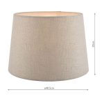 Laura Ashley Bacall Linen Empire Drum Shade Silver 40cm/16 inch - Image 5