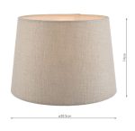 Laura Ashley Bacall Linen Empire Drum Shade Silver 20cm/8 inch - Image 4