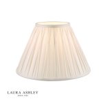 Laura Ashley Fenn Silk Empire Drum Shade White 25cm/10 inch