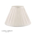 Laura Ashley Fenn Silk Empire Drum Shade White 25cm/10 inch - Image 3