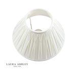Laura Ashley Fenn Silk Empire Drum Shade White 25cm/10 inch - Image 4