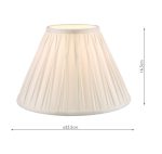 Laura Ashley Fenn Silk Empire Drum Shade White 25cm/10 inch - Image 5