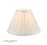 Laura Ashley Fenn Silk Empire Drum Shade White 30cm/12 inch