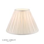 Laura Ashley Fenn Silk Empire Drum Shade White 30cm/12 inch