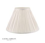 Laura Ashley Fenn Silk Empire Drum Shade White 30cm/12 inch - Image 3