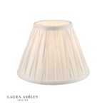 Laura Ashley Fenn Silk Empire Drum Shade White 20cm/8 inch
