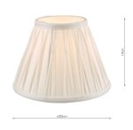 Laura Ashley Fenn Silk Empire Drum Shade White 20cm/8 inch - Image 5