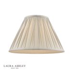 Laura Ashley Fenn Silk Empire Drum Shade Silver 30cm/12 inch