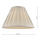 Laura Ashley Fenn Silk Empire Drum Shade Silver 30cm/12 inch - Image 4