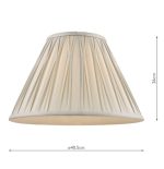 Laura Ashley Fenn Silk Empire Drum Shade Silver 40cm/16 inch - Image 4